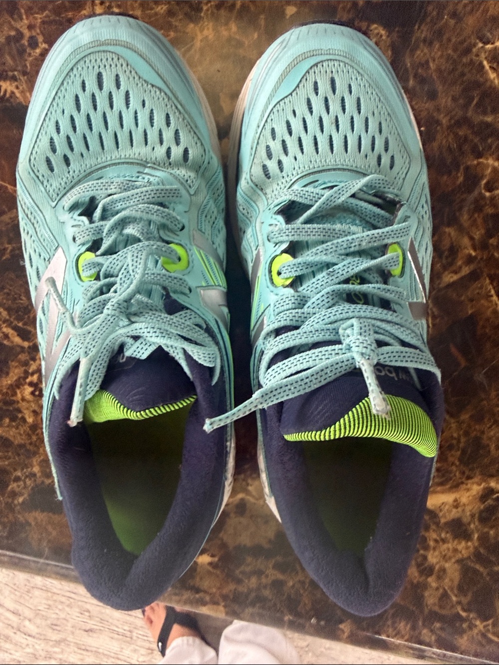 Women's Light Teal Athletic Sneakers - Mesh Running Shoes